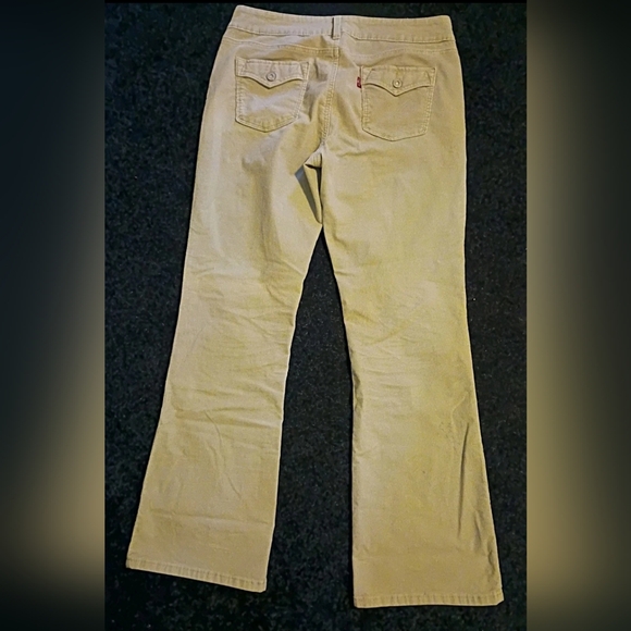 Levis 526 Slender Bootcut Corduroy Pants Womens 12 Tan, Off-white - Picture 3 of 4